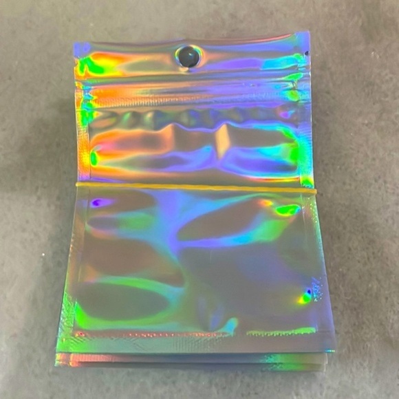 Holographic craft bags ziploc storage containers New one size 12pc - Picture 1 of 6